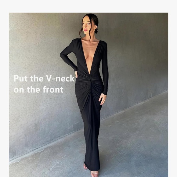 Chic Nation Black Long Sleeve Dress - Picture 3 of 3